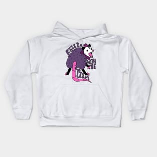 Autism Rizz Em With The Tism Autistic Possum Kids Hoodie